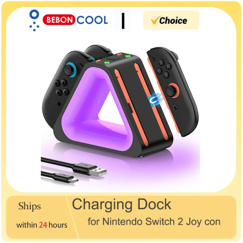 Док-станция для зарядного устройства контроллера BEBONCOOL для Switch 2, подставка для зарядки Joycons, док-станция для Switch 2, подставка Joy-con
Док-станция для зарядного устройства контроллера BEBONCOOL для Switch 2, подставка для зарядки Joycons, док-станция для Switch 2, подставка Joy-con