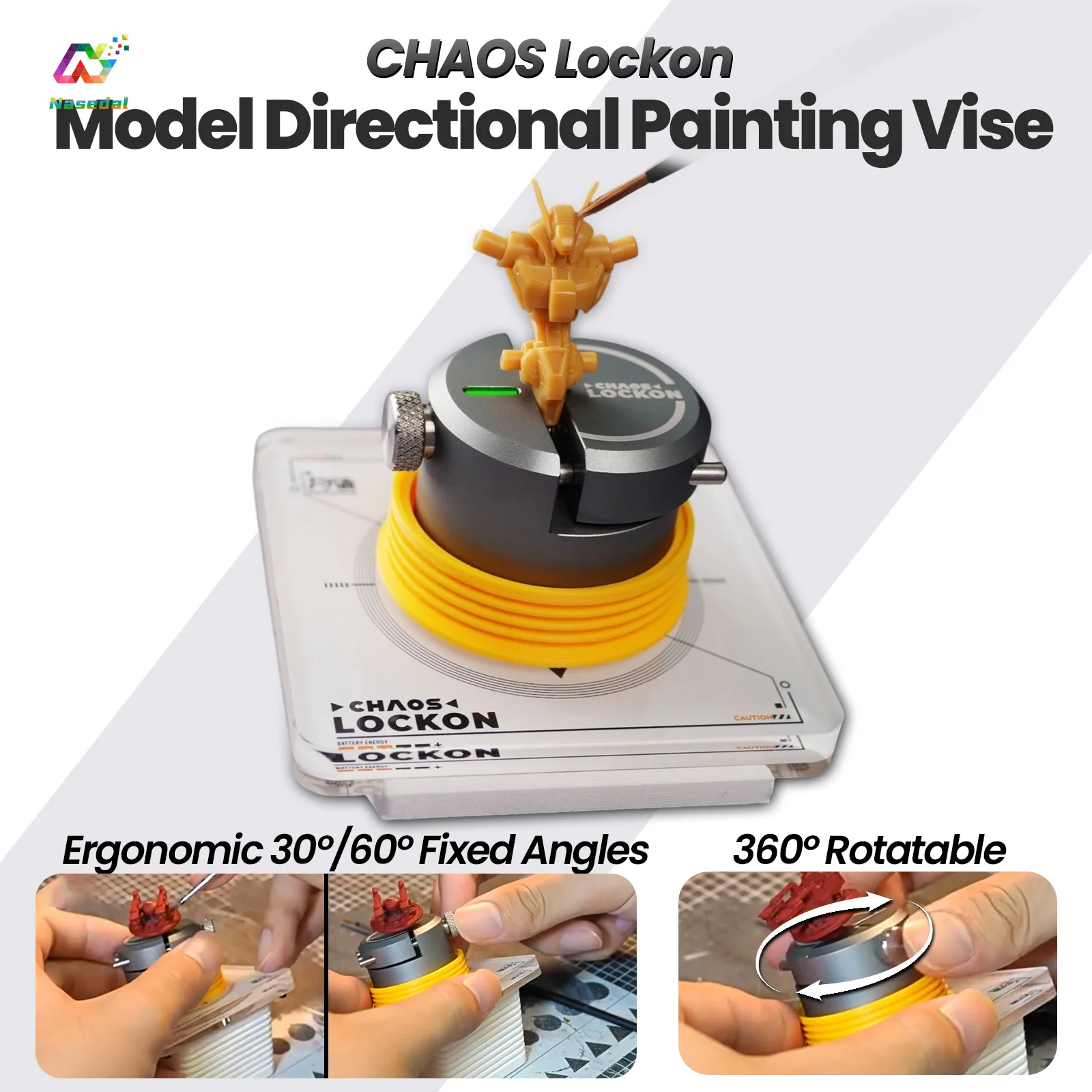GZS Studio CHAOS Rotatable Painting Vise with 30° 60° Fixed Angle Magnetic Directional Base for Gunpla Model Painting Station
GZS Studio CHAOS Rotatable Painting Vise with 30° 60° Fixed Angle Magnetic Directional Base for Gunpla Model Painting Station