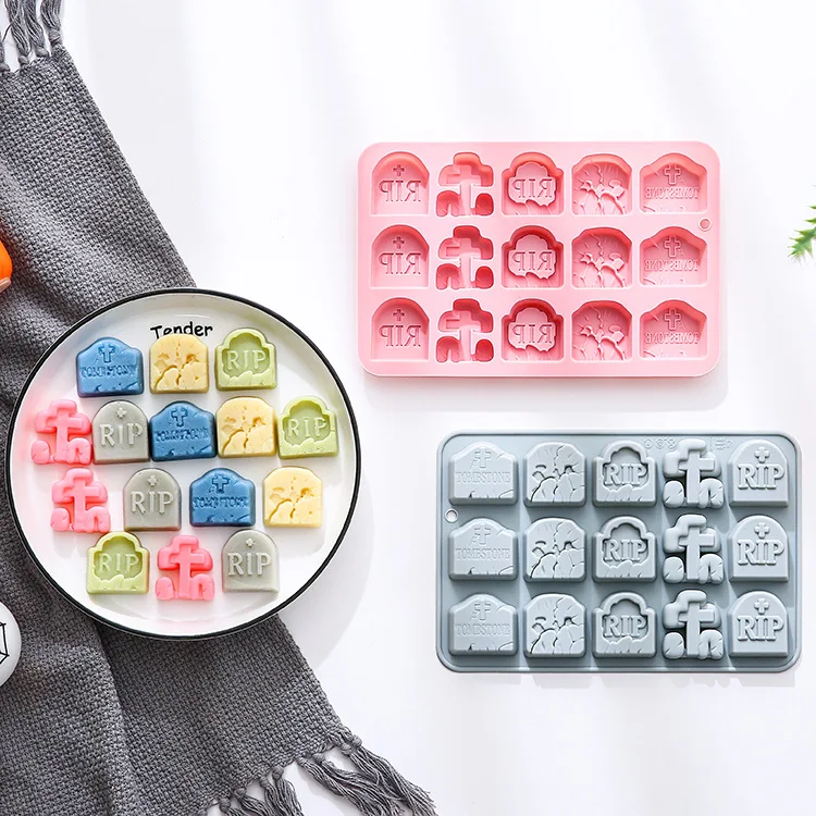 2 Pack Halloween Gravestone Silicone Molds Halloween Themed Baking Moulds for Chocolate Ice Cube Cake Dessert Candy Cake Decor
2 Pack Halloween Gravestone Silicone Molds Halloween Themed Baking Moulds for Chocolate Ice Cube Cake Dessert Candy Cake Decor