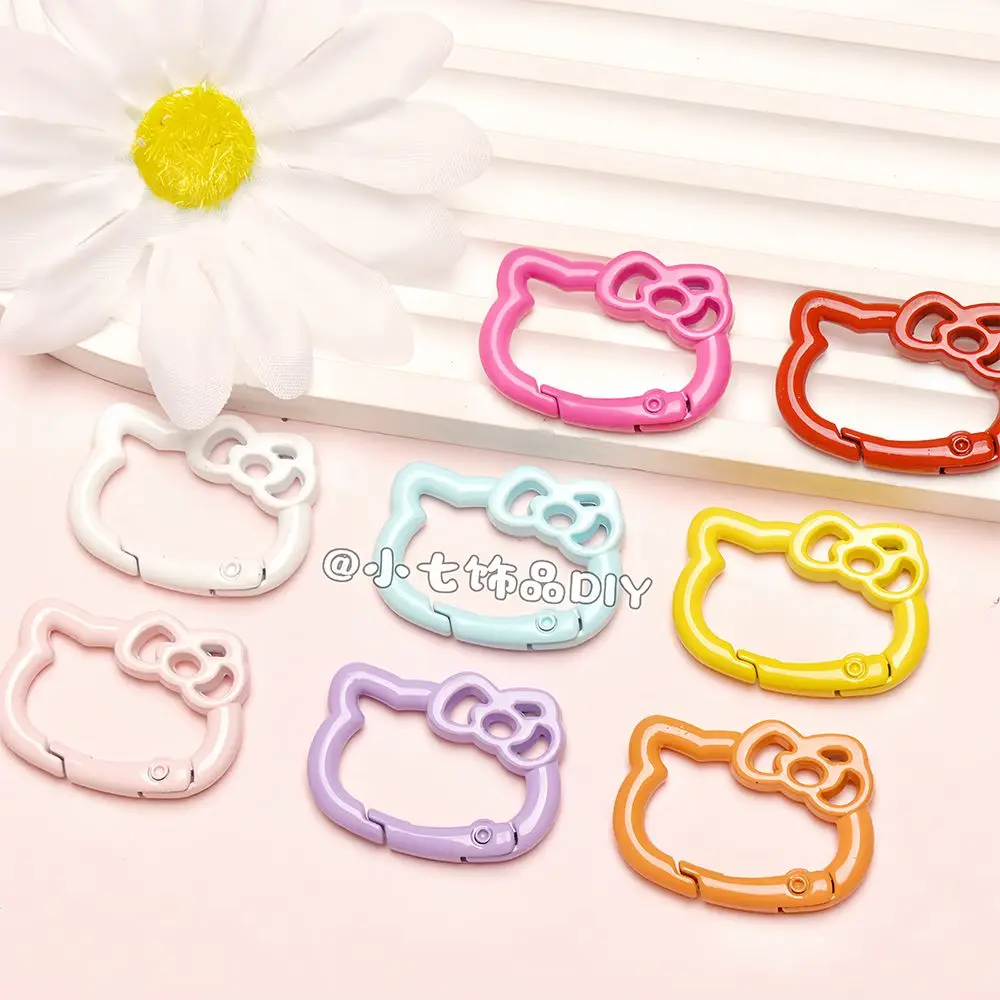 New Hello Kitty Snap Hook Creative Bow Paint Alloy Spring Buckle Cute Hanging Buckle Handmade DIY Keychain Accessories Gifts
New Hello Kitty Snap Hook Creative Bow Paint Alloy Spring Buckle Cute Hanging Buckle Handmade DIY Keychain Accessories Gifts