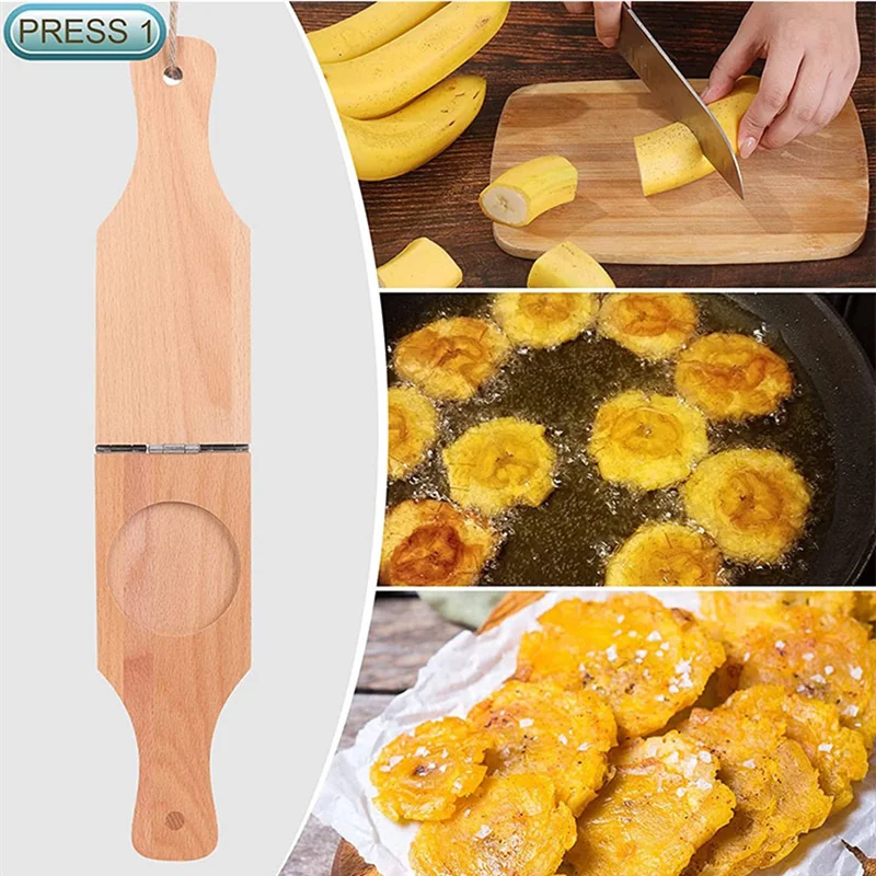 AA73 Wooden Tostonera Plantain Press With Handle,2 In 1 Wood Reusable Plantain Press Smasher,Portable Plantain Press
AA73 Wooden Tostonera Plantain Press With Handle,2 In 1 Wood Reusable Plantain Press Smasher,Portable Plantain Press