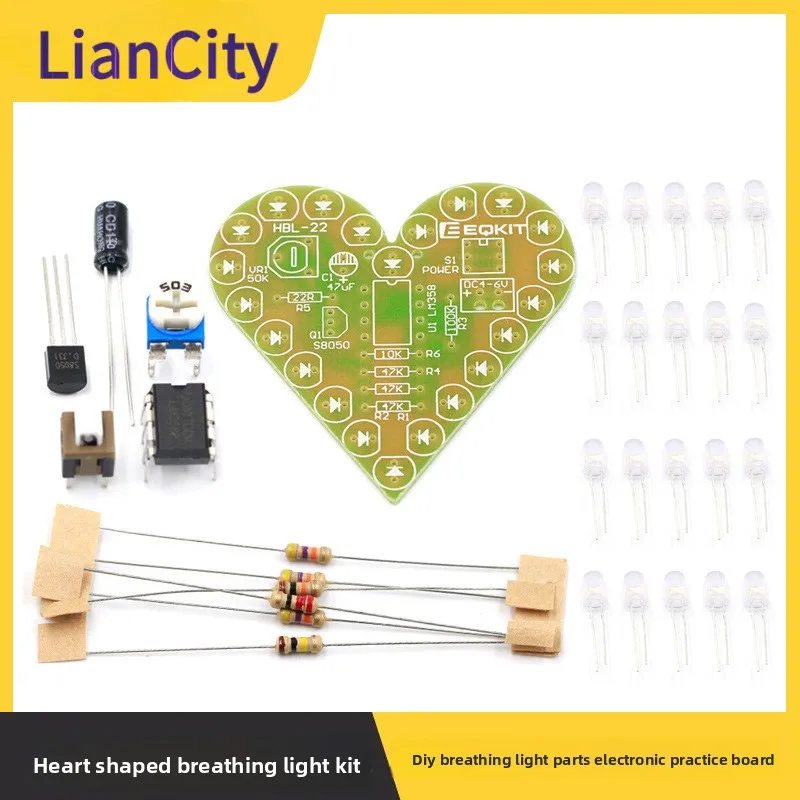 Electronic Kit Heart-shaped Breathing Light Kit Respiratory Lamp Components Electronic Practice Board ElectronicDIY
Electronic Kit Heart-shaped Breathing Light Kit Respiratory Lamp Components Electronic Practice Board ElectronicDIY