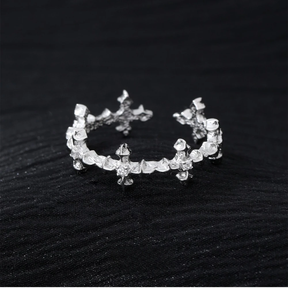 Niche S925 Sterling Silver Rings Star Cross Ring Resizable Elegant Original Irregular Design Women's Fashion Jewelry Wholesale
Niche S925 Sterling Silver Rings Star Cross Ring Resizable Elegant Original Irregular Design Women's Fashion Jewelry Wholesale