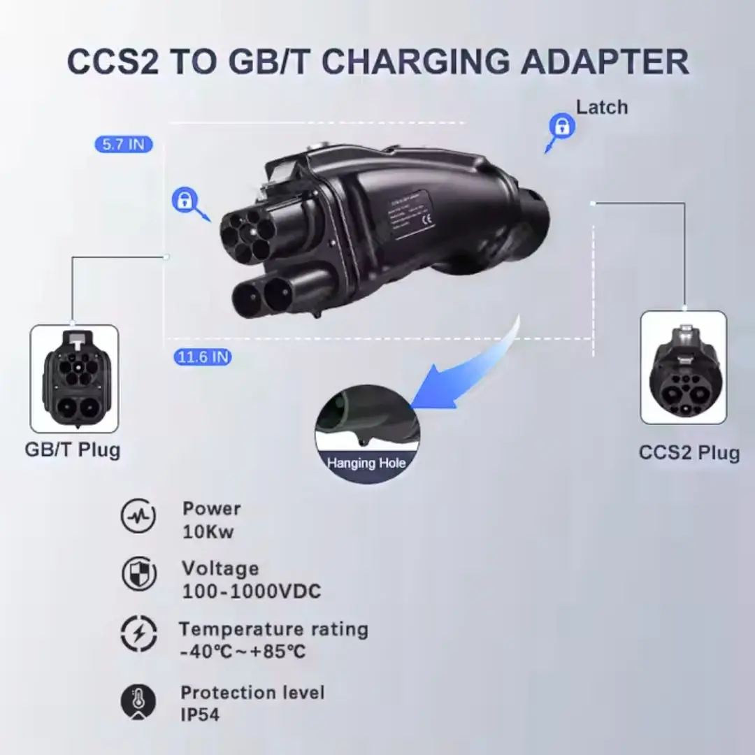 250A CCS2 к GB/T Ev адаптер Electric Ccs Combo 2, автомобильный зарядный адаптер постоянного тока Ccs2 к Gbt
250A CCS2 к GB/T Ev адаптер Electric Ccs Combo 2, автомобильный зарядный адаптер постоянного тока Ccs2 к Gbt