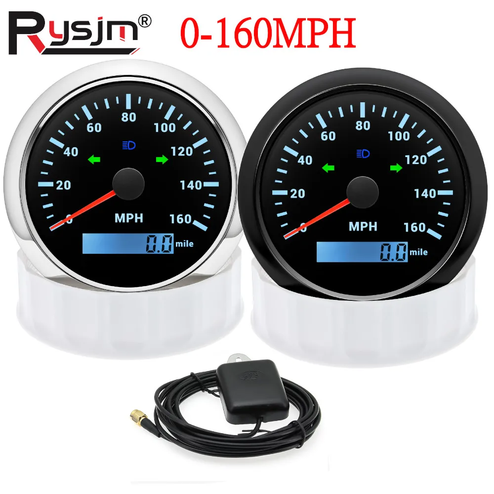 85mm 0-160MPH GPS Speedometer With GPS Antenna 7 Colors Backlight Speed Indicator High Beam Turn Light for Motorboat Truck 9-32V
85mm 0-160MPH GPS Speedometer With GPS Antenna 7 Colors Backlight Speed Indicator High Beam Turn Light for Motorboat Truck 9-32V