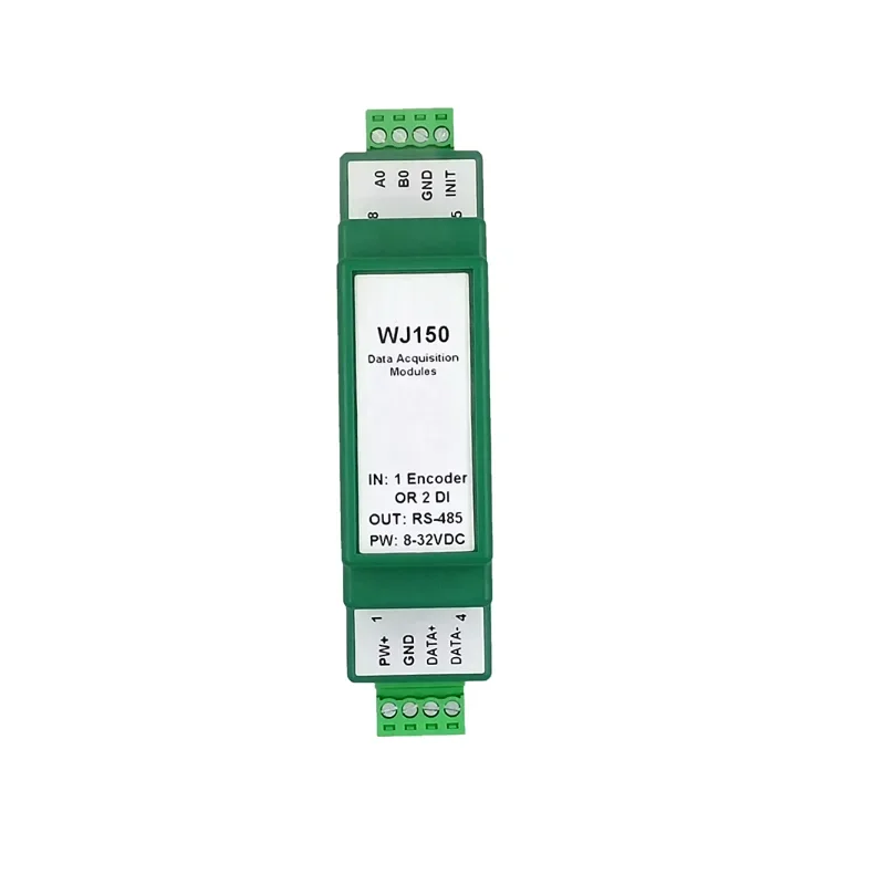 WJ150-485 1 Way Encoder Pulse Signal Counter or 2 Way DI High-speed Counter Modbus RTU Module
WJ150-485 1 Way Encoder Pulse Signal Counter or 2 Way DI High-speed Counter Modbus RTU Module