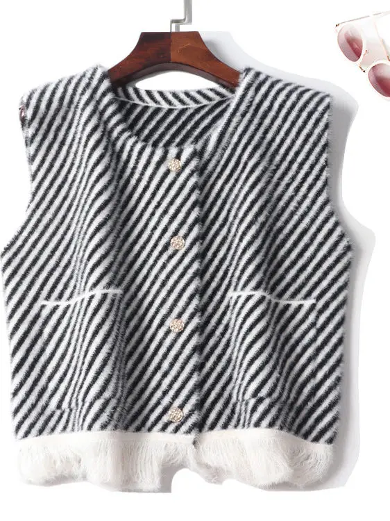 New Striped contrasting tassel fringed single breasted knitted Coats jacket PI0L39
New Striped contrasting tassel fringed single breasted knitted Coats jacket PI0L39