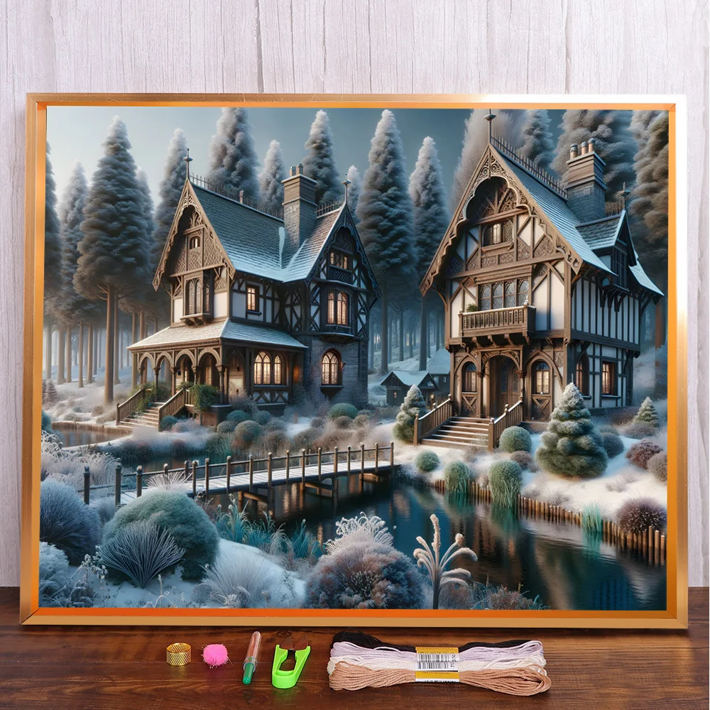 Landscape House By River Cross-Stitch Full Kit DIY Embroidery Hobby Handiwork Needlework Handmade Jewelry Different Floss
Landscape House By River Cross-Stitch Full Kit DIY Embroidery Hobby Handiwork Needlework Handmade Jewelry Different Floss