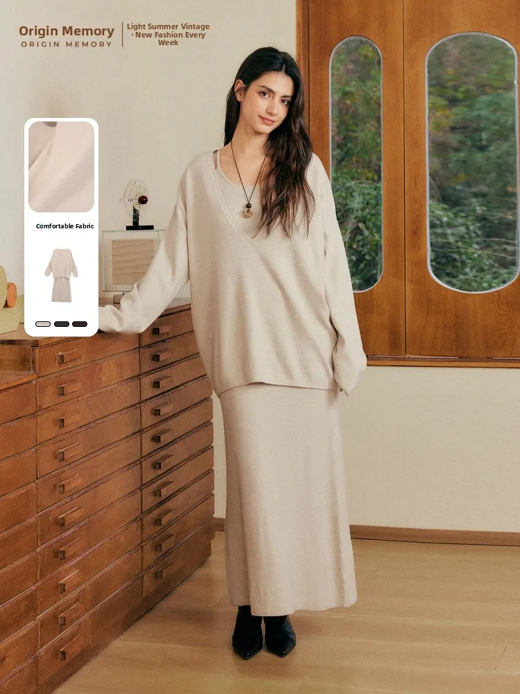 Зимняя новинка: вязаный костюм-двойка с V-образным вырезом и длинными рукавами для женщин, коллекция Memory's Starting Point 2025 Faion C...
Зимняя новинка: вязаный костюм-двойка с V-образным вырезом и длинными рукавами для женщин, коллекция Memory's Starting Point 2025 Faion C...