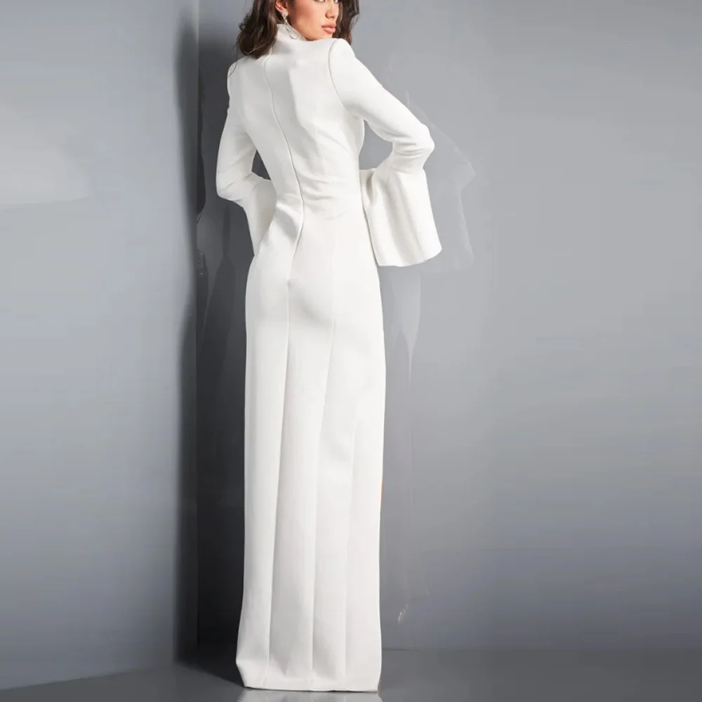 Customized Straight Mother of the Bride Dress Floor-length V-neck Full Sleeve Fashion Side-split Casual Wedding Guest Gowns
Customized Straight Mother of the Bride Dress Floor-length V-neck Full Sleeve Fashion Side-split Casual Wedding Guest Gowns