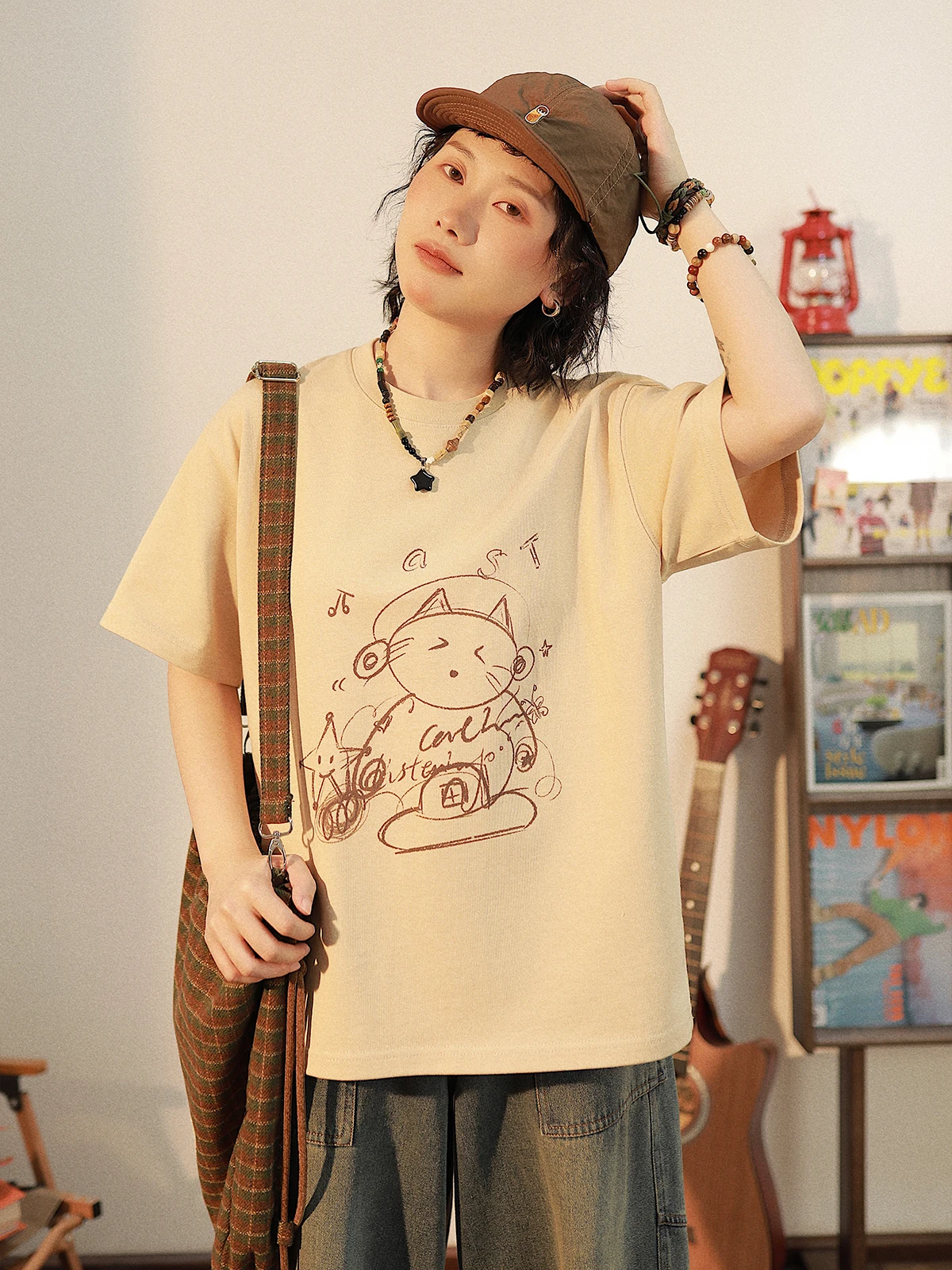 Original Casual Cotton T-irt Women's Loose Cartoon Print Versatile ort Sve Street Sle round Ne Moisture ng
Original Casual Cotton T-irt Women's Loose Cartoon Print Versatile ort Sve Street Sle round Ne Moisture ng