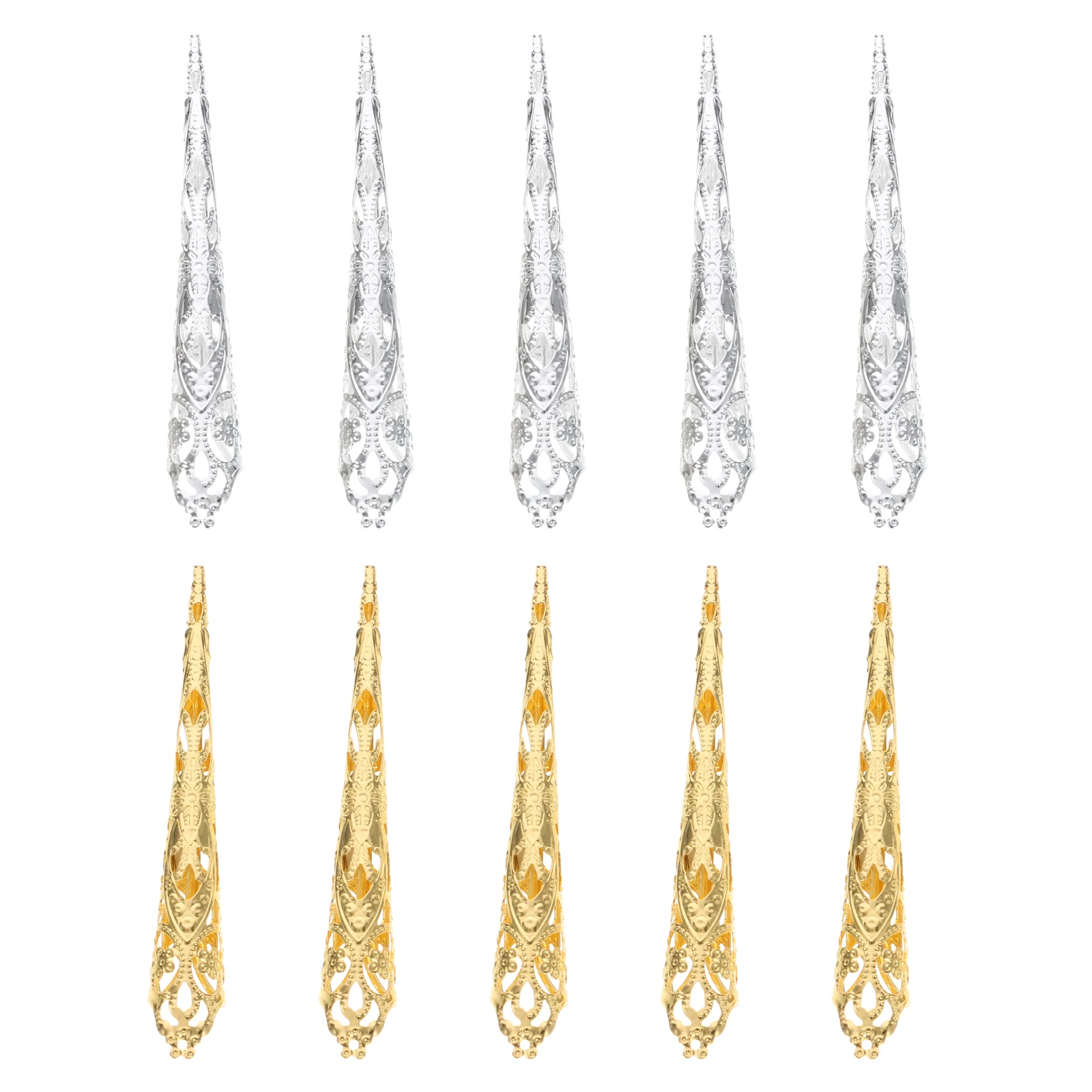 10 Pcs Metal Hollow Fake Nail Cover Fingernail Ring Alloy Claw Rings Tip Protection Cosplay Accessories Lightweight Durable
10 Pcs Metal Hollow Fake Nail Cover Fingernail Ring Alloy Claw Rings Tip Protection Cosplay Accessories Lightweight Durable