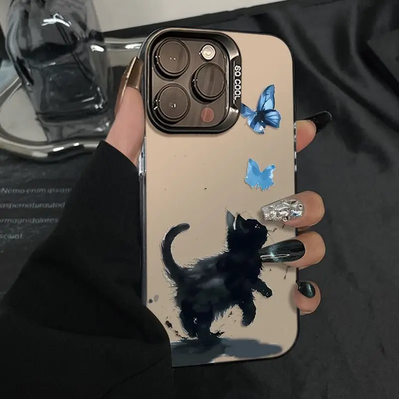 Colorful Playful Black Cat Butterfly Phone Case For iPhone 16 15 14 13 12 11 XR X XS ProMax 7 8 Plus Shockproof Phone Case Cover
Colorful Playful Black Cat Butterfly Phone Case For iPhone 16 15 14 13 12 11 XR X XS ProMax 7 8 Plus Shockproof Phone Case Cover