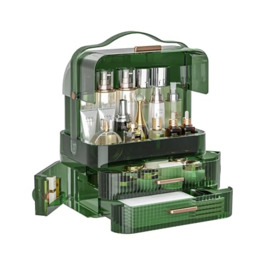 Cosmetics Storage Box Transparent Lid Large Makeup Organizer Box Drawers Portable Handle Waterproof Dustproof Skincare Display
Cosmetics Storage Box Transparent Lid Large Makeup Organizer Box Drawers Portable Handle Waterproof Dustproof Skincare Display
