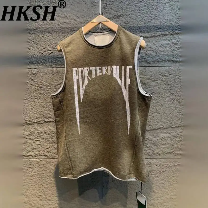 HKSH Summer New Men Tide Gradient Ice Crack Pattern Reverse Stitching Luxury Trendy Frayed Edge Loose Vest Chic Tank Top HK24205
HKSH Summer New Men Tide Gradient Ice Crack Pattern Reverse Stitching Luxury Trendy Frayed Edge Loose Vest Chic Tank Top HK24205