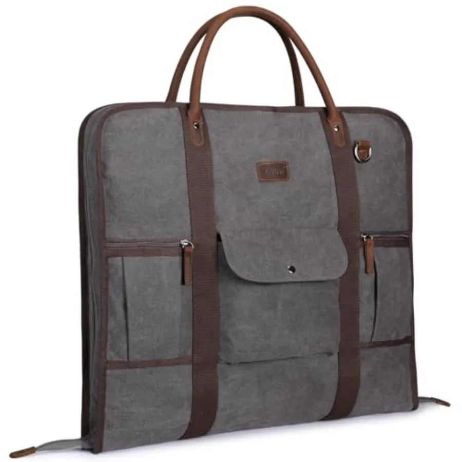 Carry on Garment Bag for Business Travel Canvas Leather Men Suit Cover
Carry on Garment Bag for Business Travel Canvas Leather Men Suit Cover