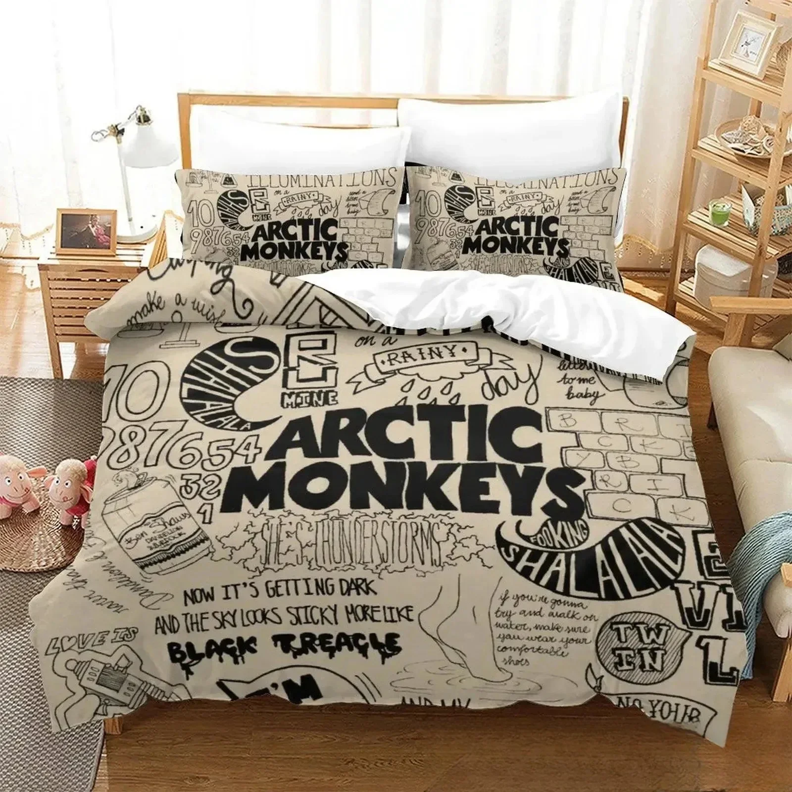 Комплект постельного белья с 3D принтом Arctic Monkeys Music Band, пододеяльник, комплект постельного белья, пододеяльник, наволочка, одеяло King Queen Size для мальчиков и взрослых
Комплект постельного белья с 3D принтом Arctic Monkeys Music Band, пододеяльник, комплект постельного белья, пододеяльник, наволочка, одеяло King Queen Size для мальчиков и взрослых