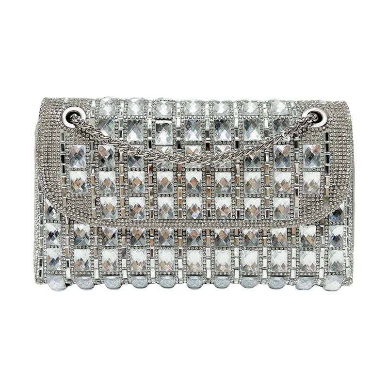 Luxury Designer Full Diamond Small Flap Shoulder Bag Sparkling Rhinestone Evening Dress Clutch Bag Party Wedding Purses Female
Luxury Designer Full Diamond Small Flap Shoulder Bag Sparkling Rhinestone Evening Dress Clutch Bag Party Wedding Purses Female
