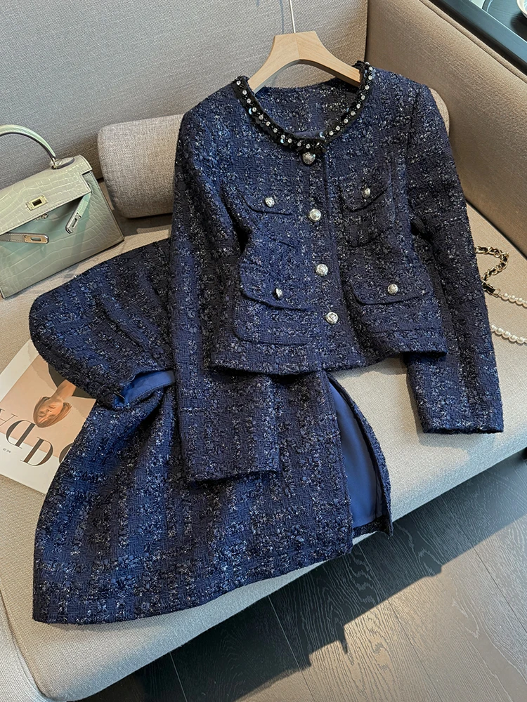 Fashion Set Women's Autumn 2026 Elegant Little Fragrance Style Open Cardigan Top Half Skirt Two-Piece Set High Waist
Fashion Set Women's Autumn 2026 Elegant Little Fragrance Style Open Cardigan Top Half Skirt Two-Piece Set High Waist