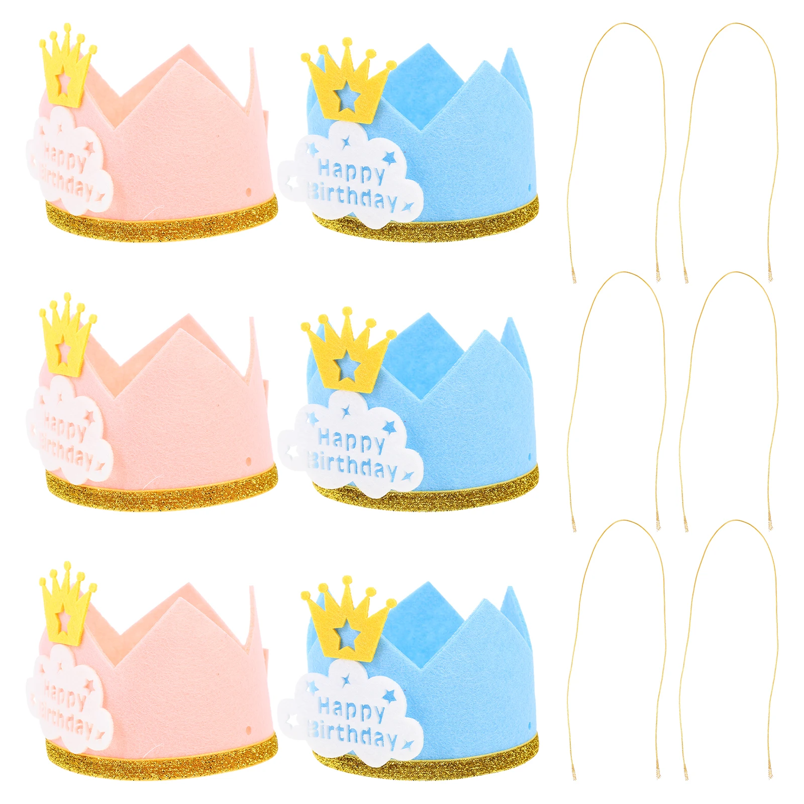 6 Pcs Birthday Party Hats Kids Thickened Bride Accessories Festive Costume Adorable Photo Props Elegant Headpiece Boys Girls
6 Pcs Birthday Party Hats Kids Thickened Bride Accessories Festive Costume Adorable Photo Props Elegant Headpiece Boys Girls
