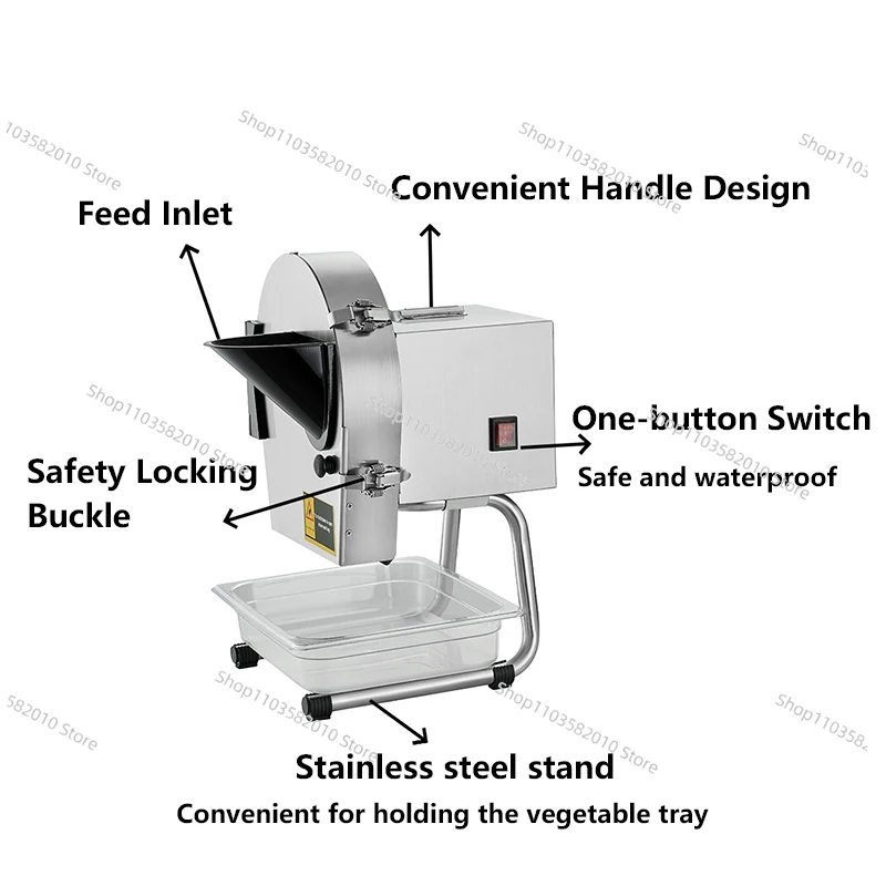 Commercial High Efficiency Vegetable Slicer, Industrial Multi-Function Meat Fruit Shredder & Cutter
Commercial High Efficiency Vegetable Slicer, Industrial Multi-Function Meat Fruit Shredder & Cutter