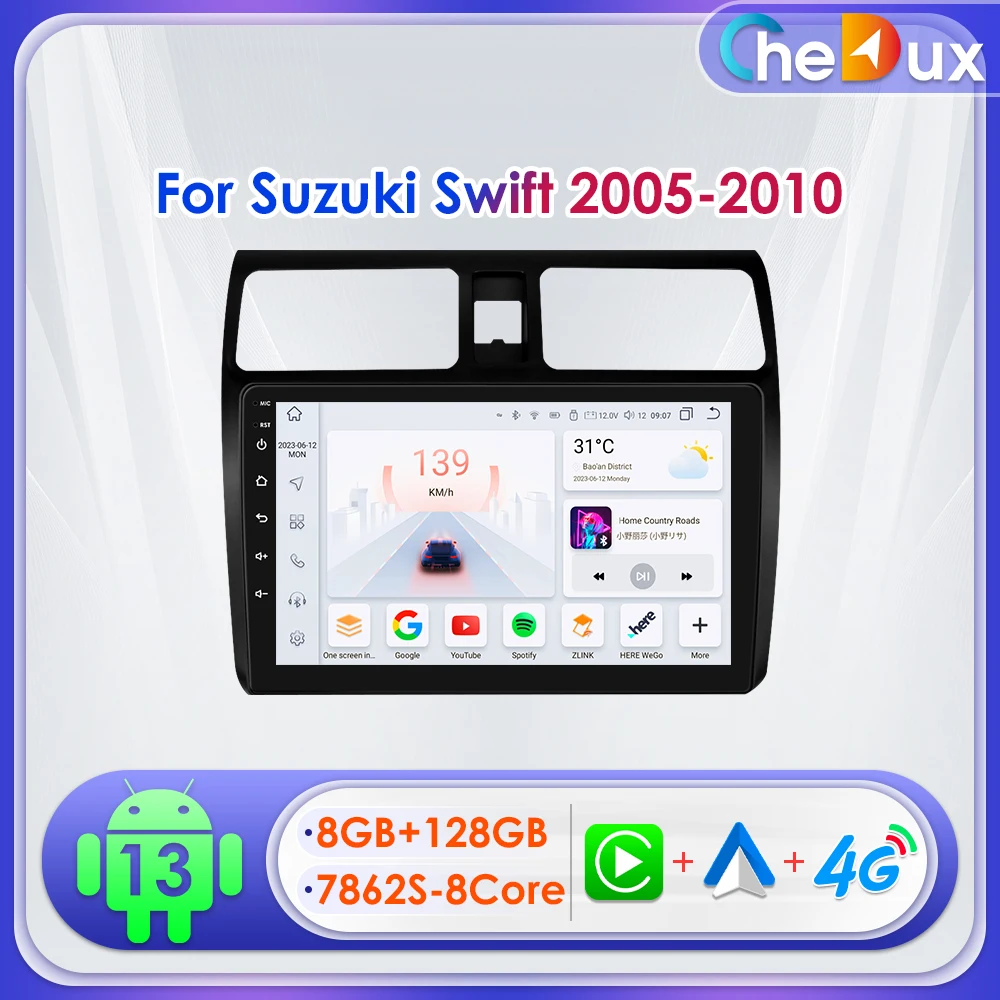 10.1" Chedux 2Din Android Car Radio for Suzuki Swift 2005 - 2010 UI7862 Multimedia Navi Auto Stereo CarPlay BT GPS RDS DSP
10.1" Chedux 2Din Android Car Radio for Suzuki Swift 2005 - 2010 UI7862 Multimedia Navi Auto Stereo CarPlay BT GPS RDS DSP