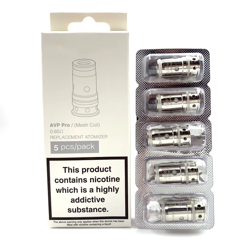 CosVape 5 шт. AVP Pro сопротивление спирали 1,15/0.65ohm Pod катушки атомайзера Core для AVP Pro Kit E Cigarette
CosVape 5 шт. AVP Pro сопротивление спирали 1,15/0.65ohm Pod катушки атомайзера Core для AVP Pro Kit E Cigarette
