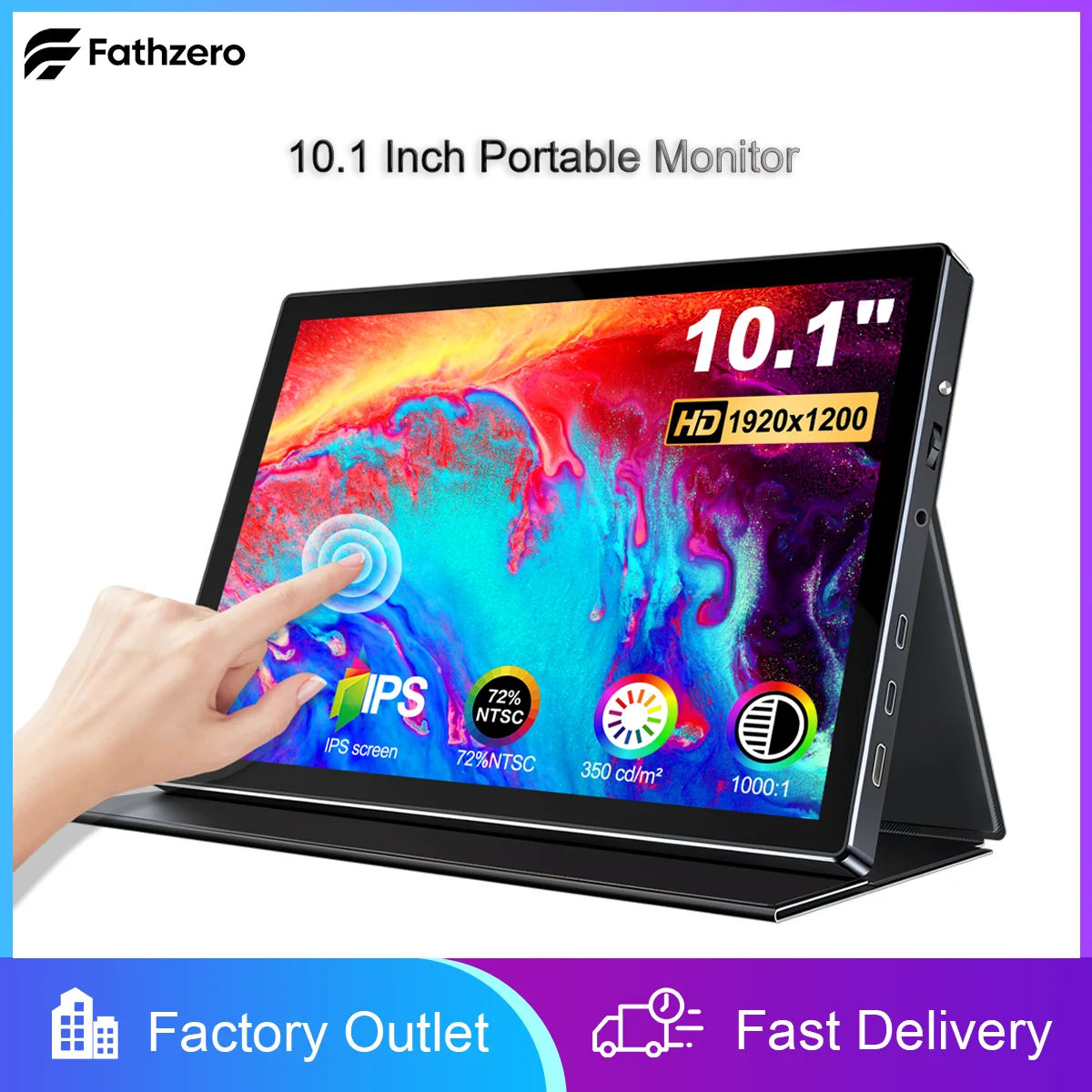 10.1" Touch Portable Monitor 1920X1200P Type-C HDMI Port Capacitive Touch Laptop PS3 4 5 PC Smart Phone External Second Display
10.1" Touch Portable Monitor 1920X1200P Type-C HDMI Port Capacitive Touch Laptop PS3 4 5 PC Smart Phone External Second Display