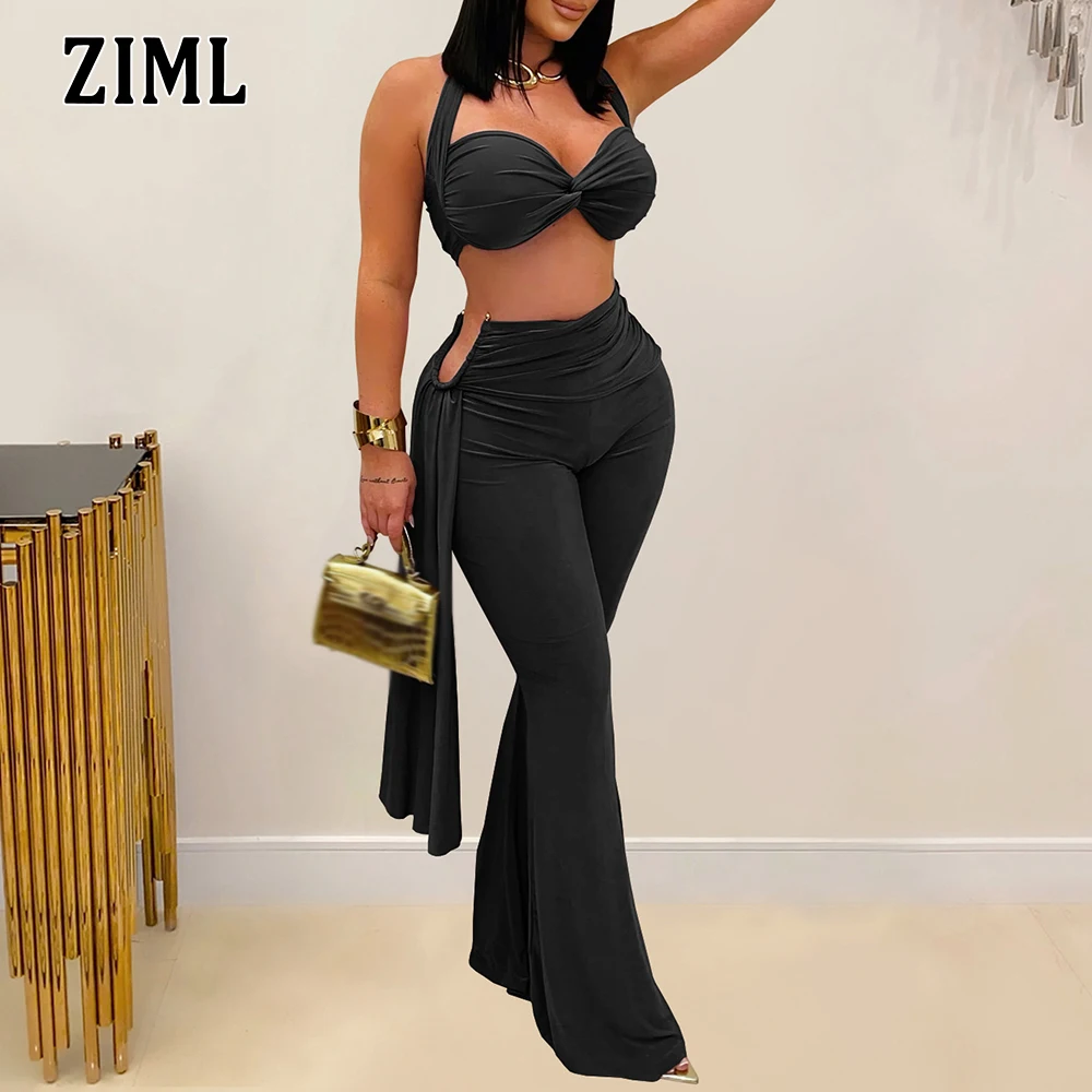 ZIML однотонные комплекты из двух предметов со складками для женщин, короткие топы без рукавов с высокой талией, длинные брюки, шикарный комплект, женская мода, новинка
ZIML однотонные комплекты из двух предметов со складками для женщин, короткие топы без рукавов с высокой талией, длинные брюки, шикарный комплект, женская мода, новинка