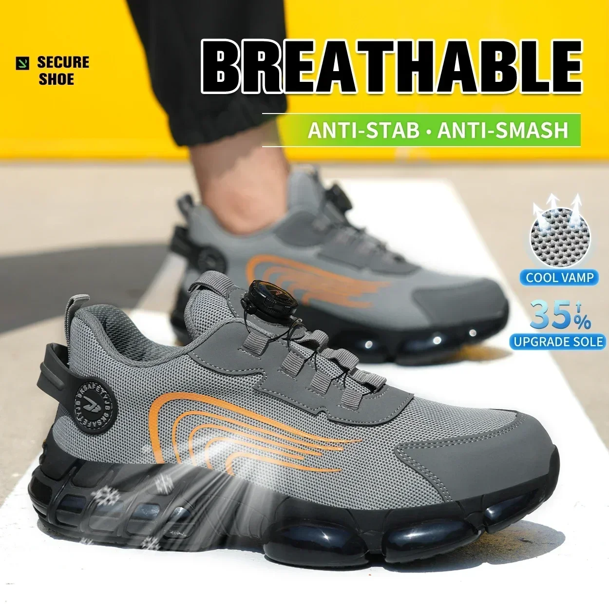 Summer Work Safety Protection Shoes Air Cushion Breathable Safety Shoes Anti-stabbing -smash Lightweight Sports Shoes For Men
Summer Work Safety Protection Shoes Air Cushion Breathable Safety Shoes Anti-stabbing -smash Lightweight Sports Shoes For Men