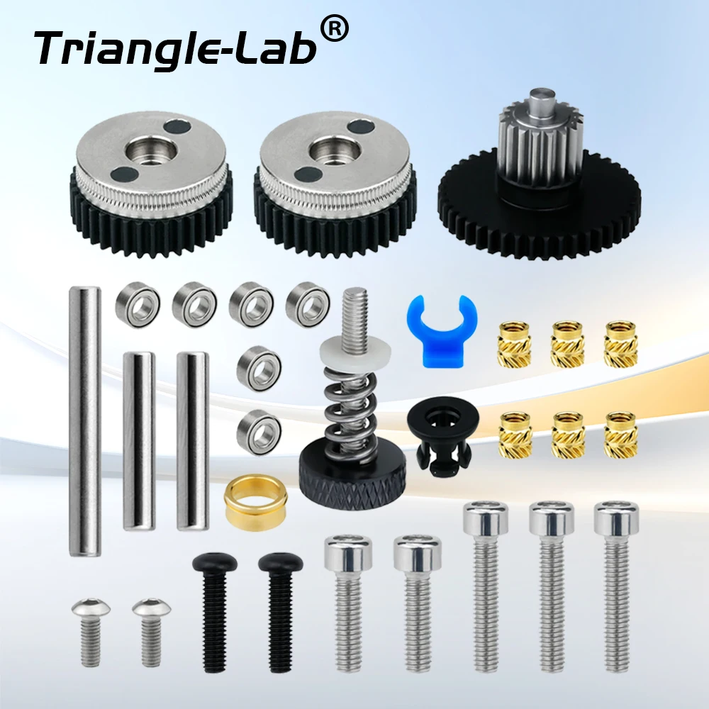 Trianglelab® HGX-LITE Extruder Gear Kit Hardened Steel Reduction Gear Upgraded Rolling Bearing for 1.75mm 3D Printer, No Casing
Trianglelab® HGX-LITE Extruder Gear Kit Hardened Steel Reduction Gear Upgraded Rolling Bearing for 1.75mm 3D Printer, No Casing