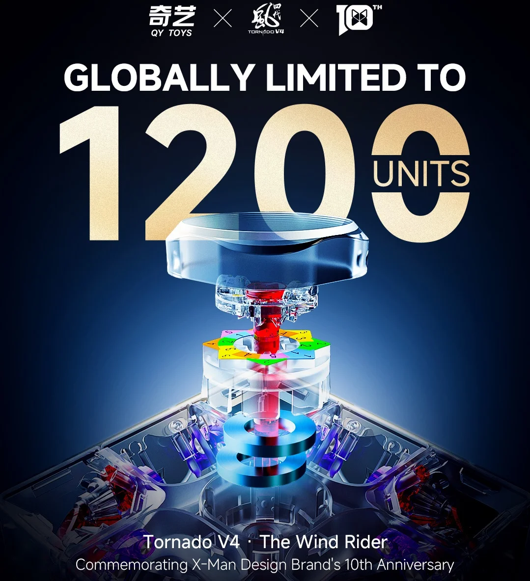 QIYI Tornado V4 X-MAN 10-летие Magic Cube QiYi 3x3 Tornado V4 Cube Детский подарок
QIYI Tornado V4 X-MAN 10-летие Magic Cube QiYi 3x3 Tornado V4 Cube Детский подарок