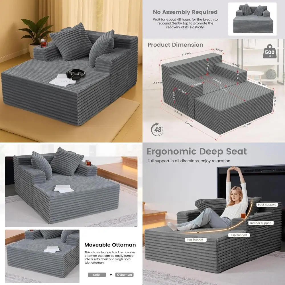 Oversized 61 Chaise Lounge Chair Indoor Ottoman, Upholstered Sofa Sleeper, Plush Faux Fur Reading Chair
Oversized 61 Chaise Lounge Chair Indoor Ottoman, Upholstered Sofa Sleeper, Plush Faux Fur Reading Chair