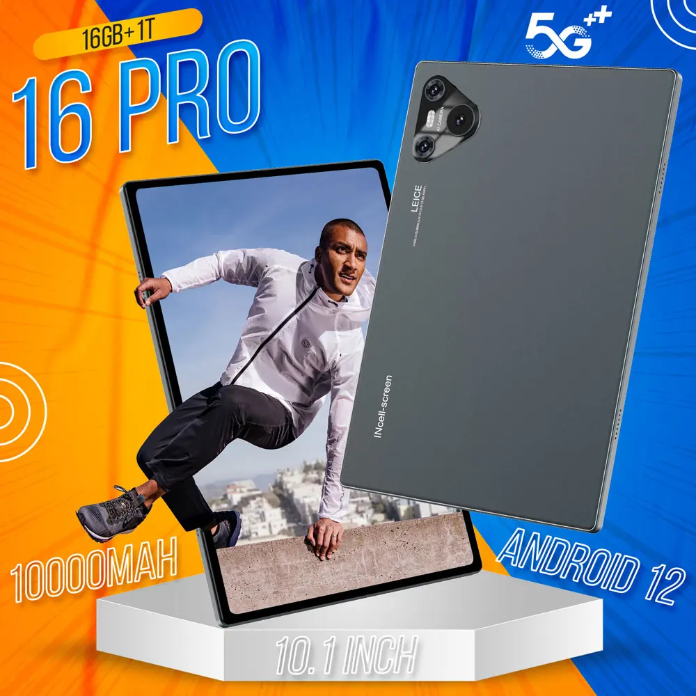 NEW Pad 16 Pro Tablet Android 4K 10.1inch WIFI 10000mAh 16GB+1TB Tablets Dual SIM Snapdragon 870 Tablet PC For Children Kids Tab
NEW Pad 16 Pro Tablet Android 4K 10.1inch WIFI 10000mAh 16GB+1TB Tablets Dual SIM Snapdragon 870 Tablet PC For Children Kids Tab