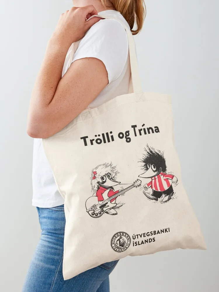 Trlli og Trína Tote Bag Canvas hand bag Candy bags
Trlli og Trína Tote Bag Canvas hand bag Candy bags