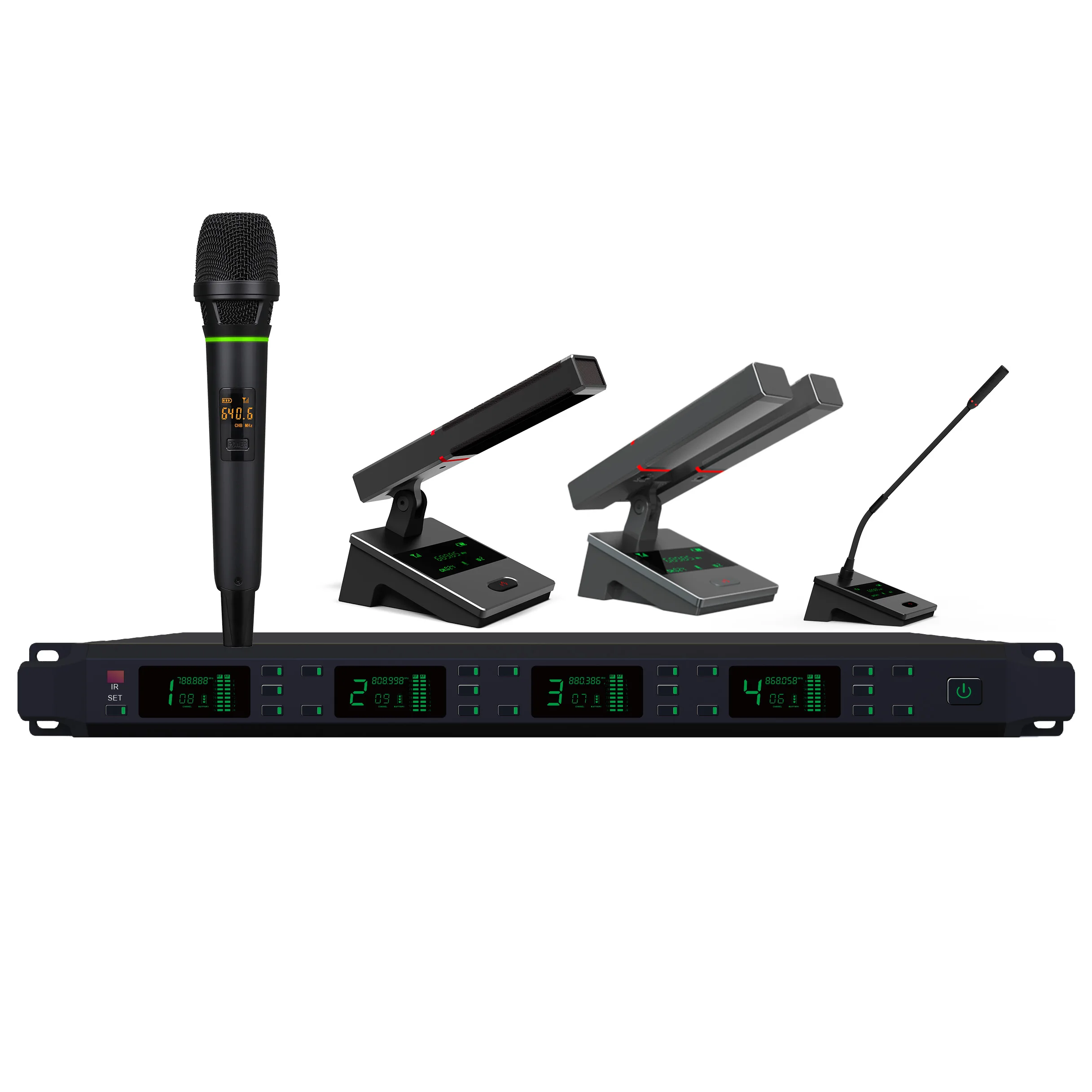 Beatnote MT120 2-Channel Desktop Wireless UHF Microphone Audio Conference System For Meeting Rooms And Voting Functions
Beatnote MT120 2-Channel Desktop Wireless UHF Microphone Audio Conference System For Meeting Rooms And Voting Functions