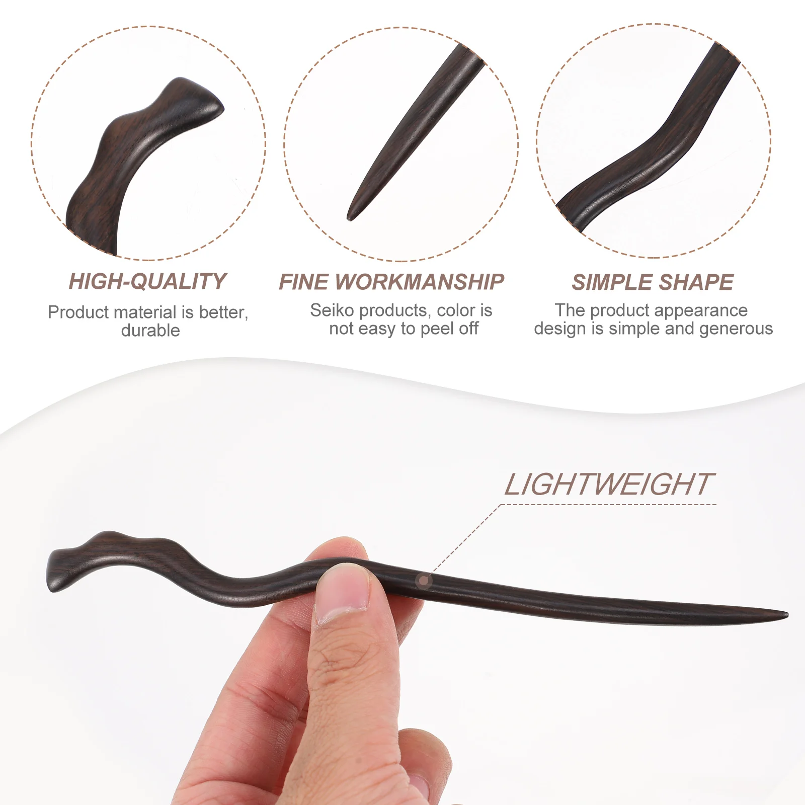 1pc Vintage Ebony Hair Chopstick Chinese Style Women Hairpin Wood Hair Stick For Party Hanfu Headdress Retro Hairstyle Accessory
1pc Vintage Ebony Hair Chopstick Chinese Style Women Hairpin Wood Hair Stick For Party Hanfu Headdress Retro Hairstyle Accessory