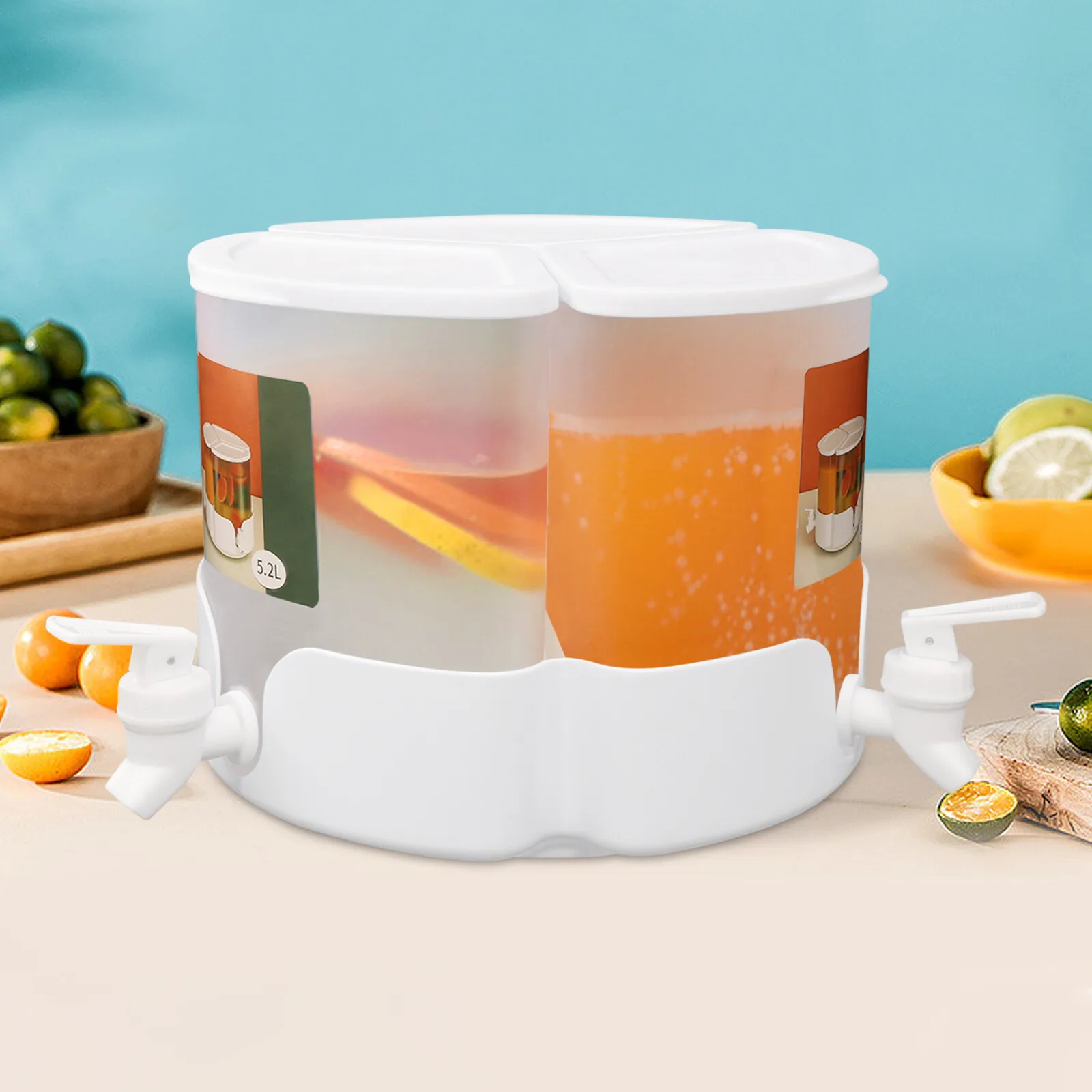 Three Compartment Beverage Dispenser for Hotel Cafe Bar Party Cold Juice Drink Serving
Three Compartment Beverage Dispenser for Hotel Cafe Bar Party Cold Juice Drink Serving