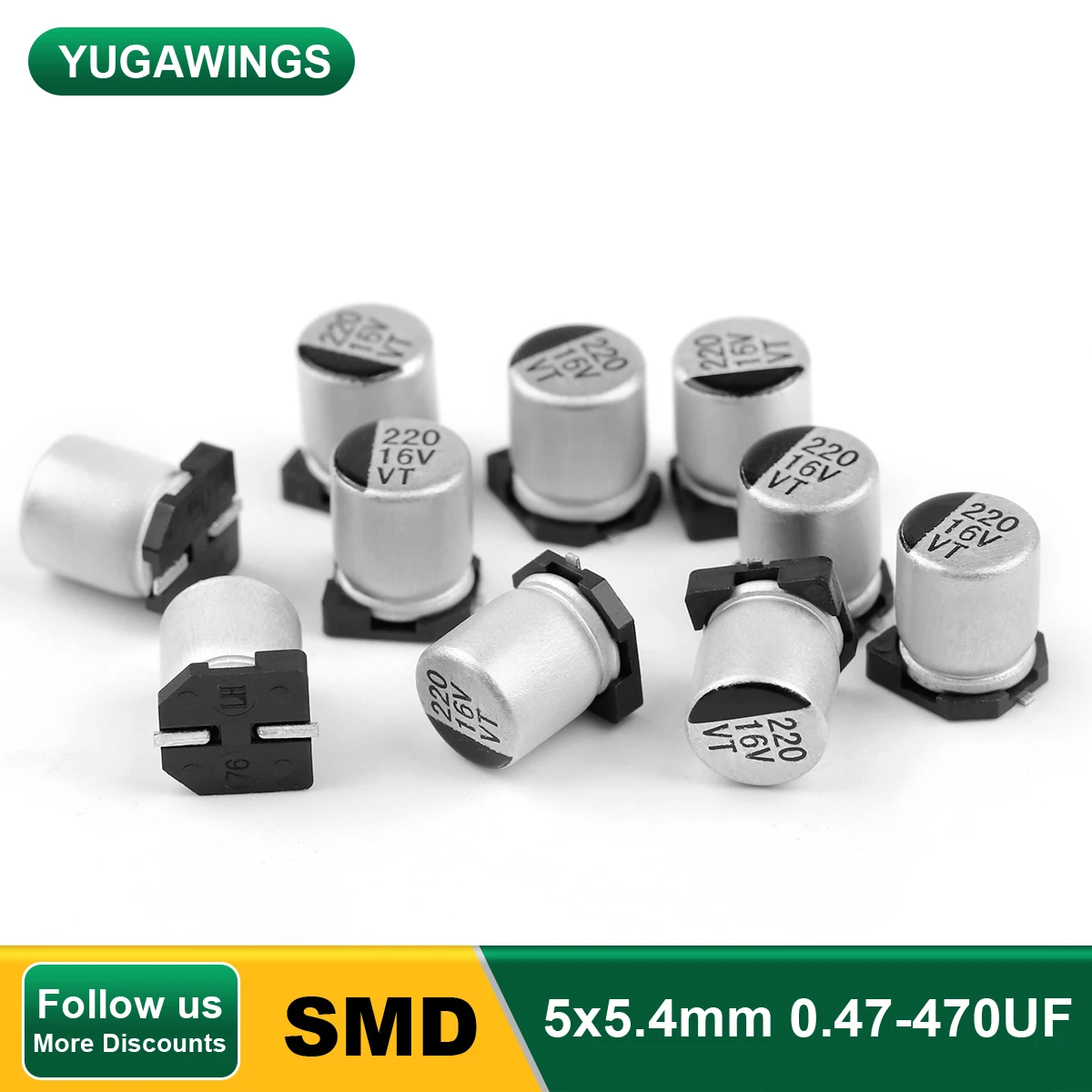 20Pcs SMD Capacitor 5x5.4mm Aluminum Electrolytic Capacitors 6.3V100UF 10V100UF 16V47UF 25V22UF 25V33UF 35V10UF 35V22UF 50V10UF
20Pcs SMD Capacitor 5x5.4mm Aluminum Electrolytic Capacitors 6.3V100UF 10V100UF 16V47UF 25V22UF 25V33UF 35V10UF 35V22UF 50V10UF