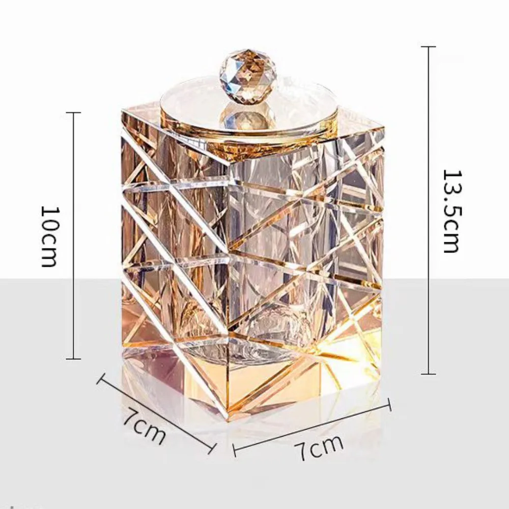 Crystal Glass Carved Cotton Swab Box Storage Jar Hotel Bathroom Countertop Storage Box Toothpick Jar Home Desktop Decoration
Crystal Glass Carved Cotton Swab Box Storage Jar Hotel Bathroom Countertop Storage Box Toothpick Jar Home Desktop Decoration