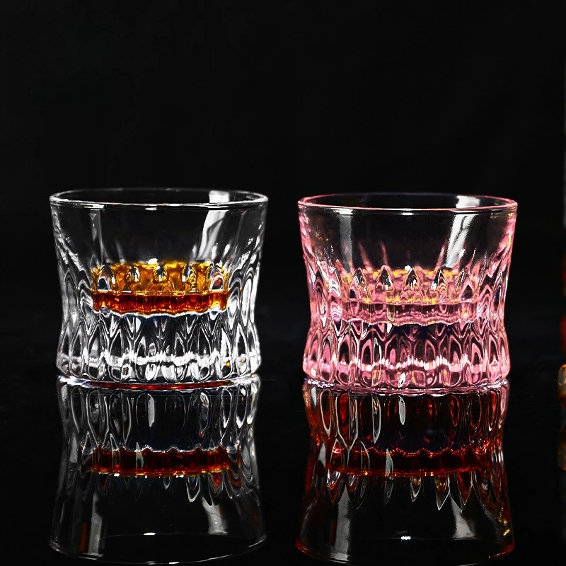 Thickened Pink Engraved Whiskey Glass Transparent Striped Bar Cup for Strong Liquor
Thickened Pink Engraved Whiskey Glass Transparent Striped Bar Cup for Strong Liquor