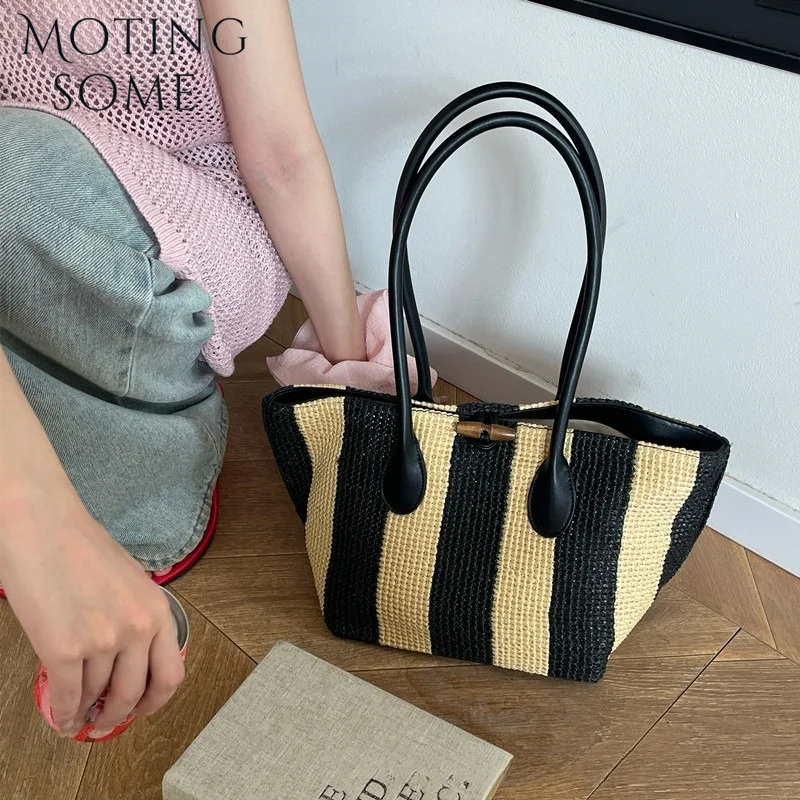 MOTINGSOME Vacation Holiday Bag Handmade Straw Knited Bags Woman Shoulder Tote 2026 New in Luxury Woven Tote Bag Large Capacity
MOTINGSOME Vacation Holiday Bag Handmade Straw Knited Bags Woman Shoulder Tote 2026 New in Luxury Woven Tote Bag Large Capacity