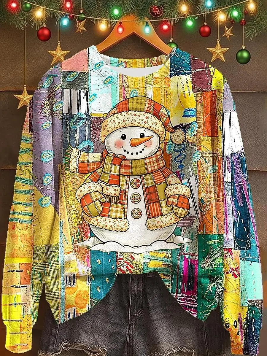 Christmas Theme O-Neck Hoodies For Women 3D Print Snowman Graphic Autumn Winter Tops Fashion Loose Casual Long Sleeve Sweatshirt
Christmas Theme O-Neck Hoodies For Women 3D Print Snowman Graphic Autumn Winter Tops Fashion Loose Casual Long Sleeve Sweatshirt