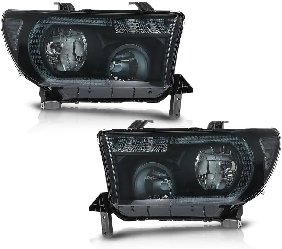 Светодиодные фары DRL, совместимые с Toyota Tundra 2007-2013, подходят для Toyota Sequoia 2008-2017, фара в сборе с дымчатыми линзами, черные Housi
Светодиодные фары DRL, совместимые с Toyota Tundra 2007-2013, подходят для Toyota Sequoia 2008-2017, фара в сборе с дымчатыми линзами, черные Housi