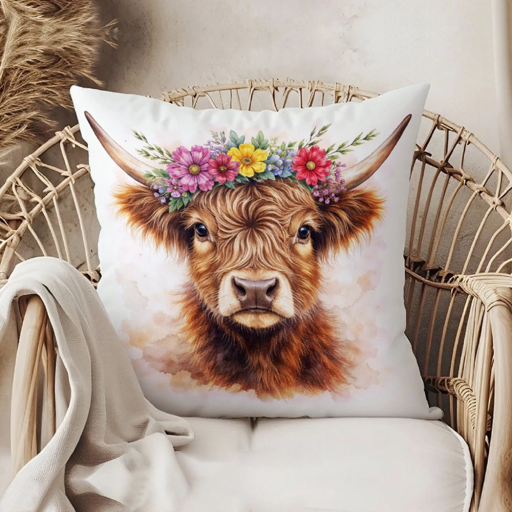 Cushion Cover White Bull With Flower Crown Design For Home Decor Living Room Bedroom Chair Decoration
Cushion Cover White Bull With Flower Crown Design For Home Decor Living Room Bedroom Chair Decoration