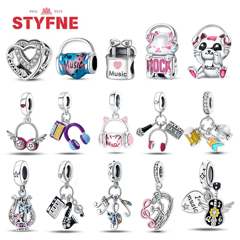 Sterling Silver 925 Love Music Headphones Series Charm Beads For Original Bracelet DIY Beads for Women Fine Jewelry Party Gift
Sterling Silver 925 Love Music Headphones Series Charm Beads For Original Bracelet DIY Beads for Women Fine Jewelry Party Gift