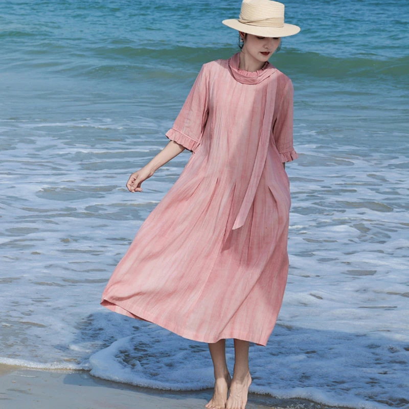 100% Linen Women Casual Long Dress New Arrival 2026 Summer Vintage Tie Dye Loose Comfortable Ladies Elegant A-line Dresses M2387
100% Linen Women Casual Long Dress New Arrival 2026 Summer Vintage Tie Dye Loose Comfortable Ladies Elegant A-line Dresses M2387