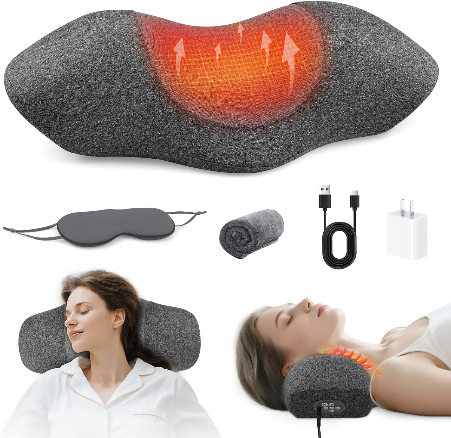 Перезаряжаемый массажер для шеи с подогревом и вибрацией, эргономичная подушка для облегчения боли в шее и поддержки шеи
Перезаряжаемый массажер для шеи с подогревом и вибрацией, эргономичная подушка для облегчения боли в шее и поддержки шеи