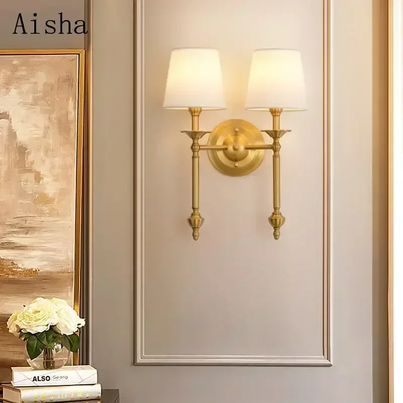 Copper Wall Light Luxury Gold Wall Lamp American Bedroom Bedside Lamp Mirror Headlights Simple Living Room Villa Club Sconces
Copper Wall Light Luxury Gold Wall Lamp American Bedroom Bedside Lamp Mirror Headlights Simple Living Room Villa Club Sconces