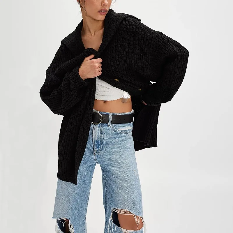 2025 New Autumn and Winter Hot Sale Women's Fashion Lapels Loose Plus Size Sweater Jacket for Women
2025 New Autumn and Winter Hot Sale Women's Fashion Lapels Loose Plus Size Sweater Jacket for Women